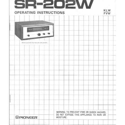 Pioneer SR-202 W Receiver Owners Manual