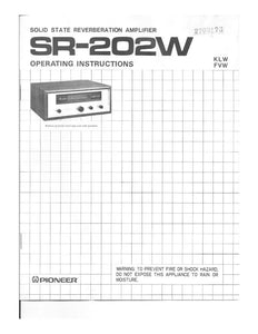 Pioneer SR-202 W Receiver Owners Manual