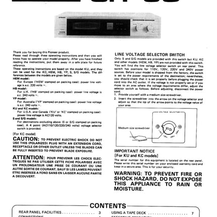 Pioneer SR-60 Receiver Owners Manual
