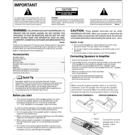 Pioneer SVSL 6 C Receiver Owners Manual