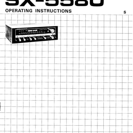Pioneer SX-1050 same as SX-5580 but different color face  Receiver Owners Manual