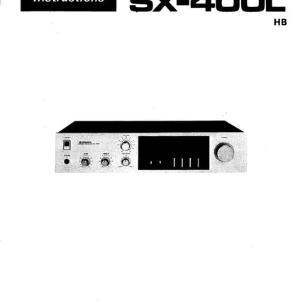 Pioneer SX-400 L Receiver Owners Manual
