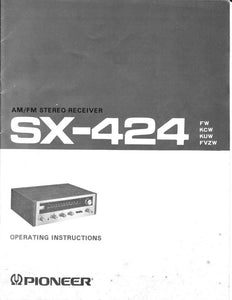 Pioneer SX-424 Receiver Owners Manual