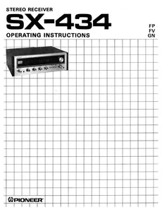 Pioneer SX-434 Receiver Owners Manual