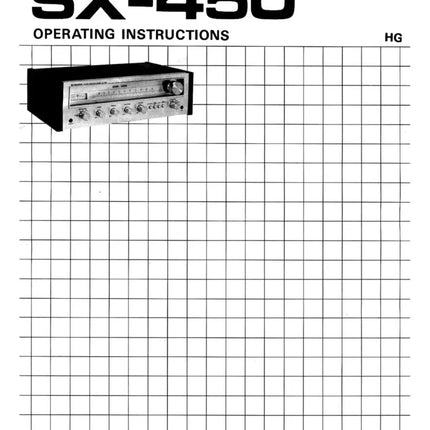 Pioneer SX-450 Receiver Owners Manual