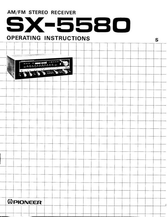 Pioneer SX-5580 Receiver Owners Manual