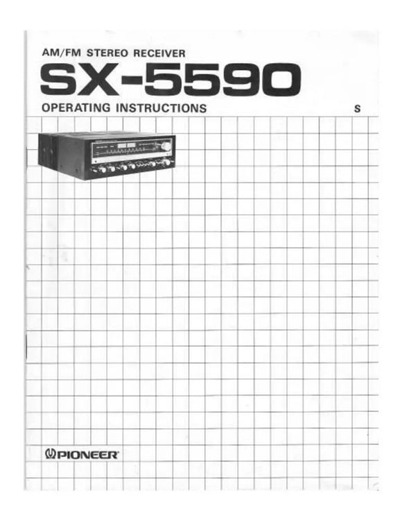Pioneer SX-5590 Receiver Owners Manual