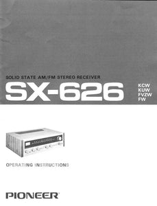 Pioneer SX-626 Receiver Owners Manual