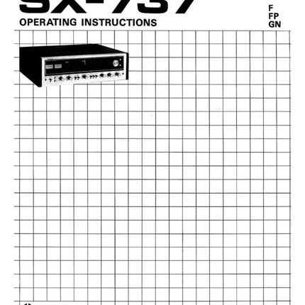 Pioneer SX-737 Receiver Owners Manual