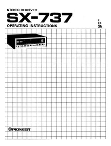 Pioneer SX-737 Receiver Owners Manual