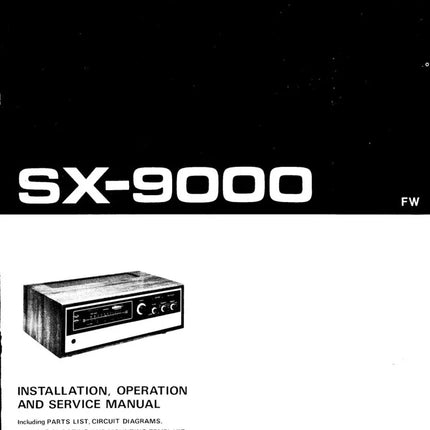 Pioneer SX-9000 Receiver Owners Manual