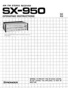 Pioneer SX-950 Receiver Owners Manual