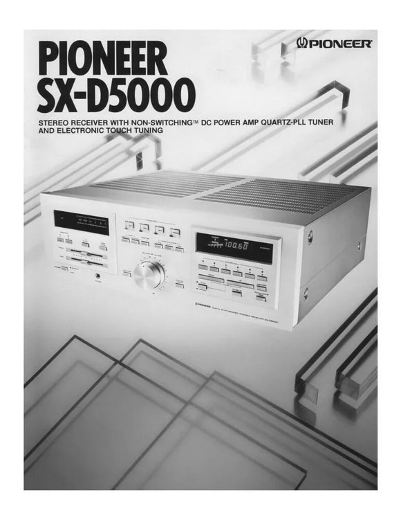 Pioneer SXD 5000 Receiver 8 page Brochure