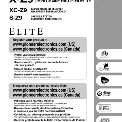 Pioneer SZ-9-X-Z9-XC-Z9 Receiver Owners Manual