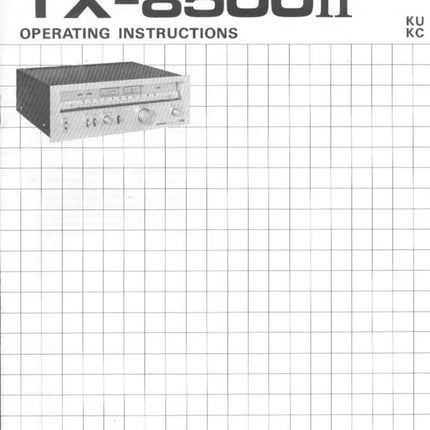 Pioneer TX-8500 Mk2 Receiver Owners Manual