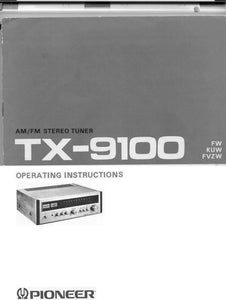 Pioneer TX-9100 Receiver Owners Manual