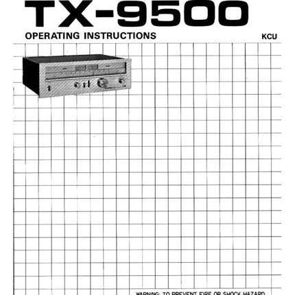 Pioneer TX-9500 Receiver Owners Manual