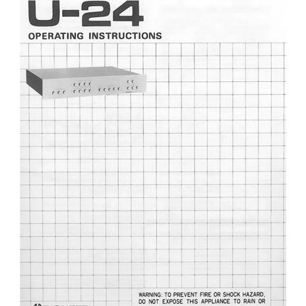 Pioneer U-24 Receiver Owners Manual