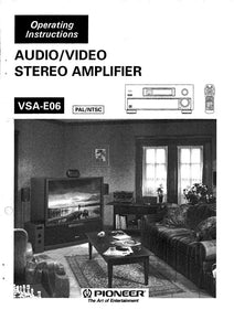 Pioneer VSA-E06 Receiver Owners Manual