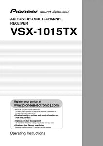 Pioneer VSX-1015TX-Receiver Owners Manual