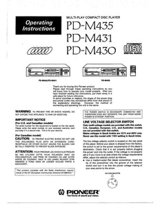 Pioneer pd-M435 CD Player Owners Manual.jpg