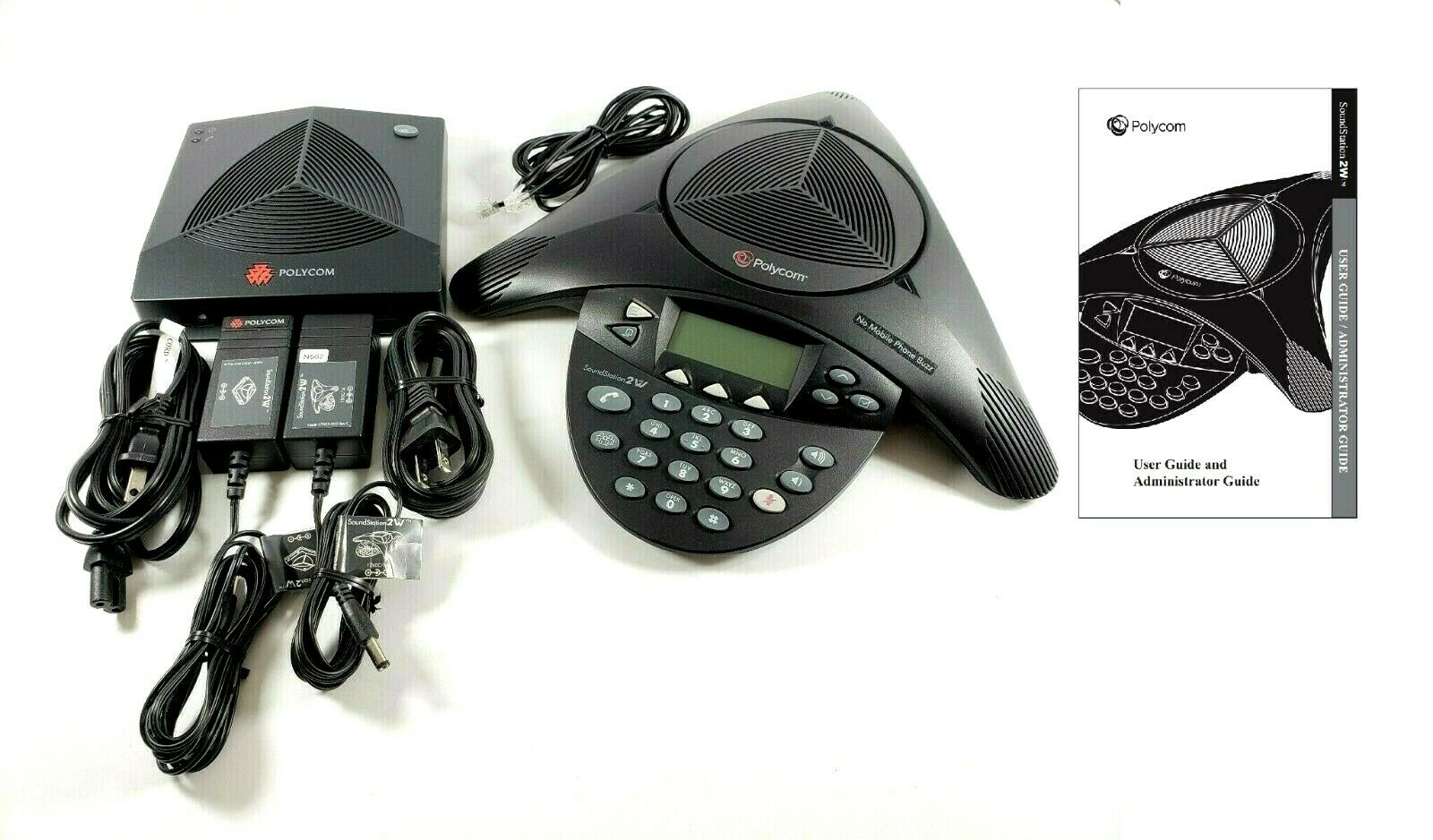 Polycom Soundstation 2W Wireless Conference Phone + Base 2201-67880-022 ...