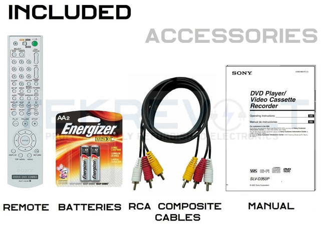 Sony SLV-D350P VCR DVD Player Combo remote