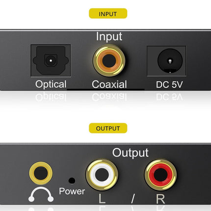 Digital to Analog Audio Converter (Optical / Coax to RCA & 3.5mm)