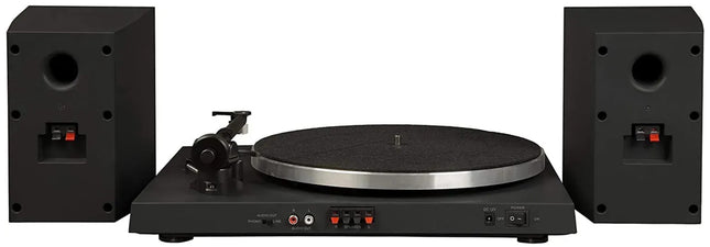 Crosley T150A-BK Modern 2-Speed Bluetooth Turntable System with Variable Weighted Tone Arm and Stereo Speakers, Black