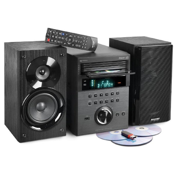 Sharp 5-Disc CD Player with Speakers and Bluetooth