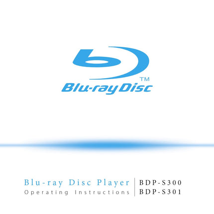 Sony  BDP-S300 Blu-ray Player Owners Manual