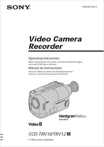 Sony CCD-TRV10 Camcorder Owners Manual