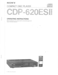 Sony CDP-620ESII CD Player Owners Manual