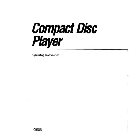 Sony CDP-C321 CD Player Owners Manual