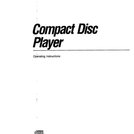 Sony CDP-C331 CD Player Owners Manual