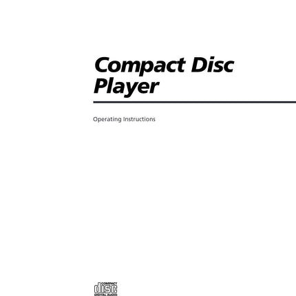 Sony CDP-C360Z CD Player Owners Manual
