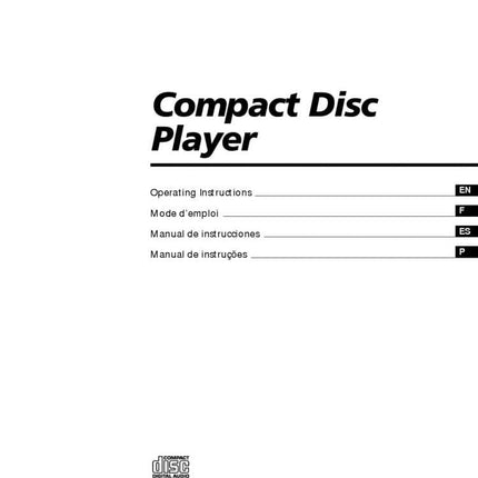 Sony CDP-C460Z CD Player Owners Manual