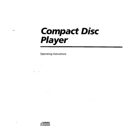 Sony CDP-CA7ES CD Player Owners Manual