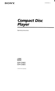 Sony CDP-CA8ES CD Player Owners Manual