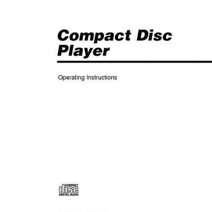Sony CDP-CE375 CD Player Owners Manual