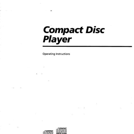 Sony CDP-CE525 CD Player Owners Manual