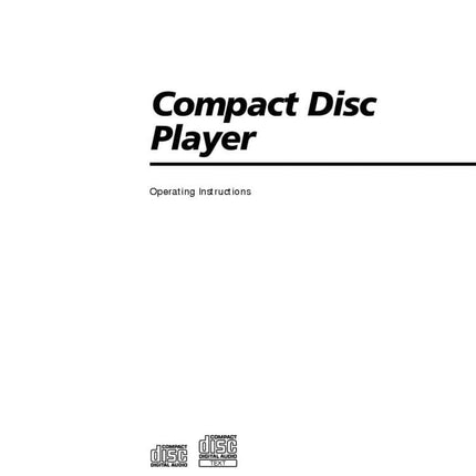 Sony CDP-CE535 CD Player Owners Manual