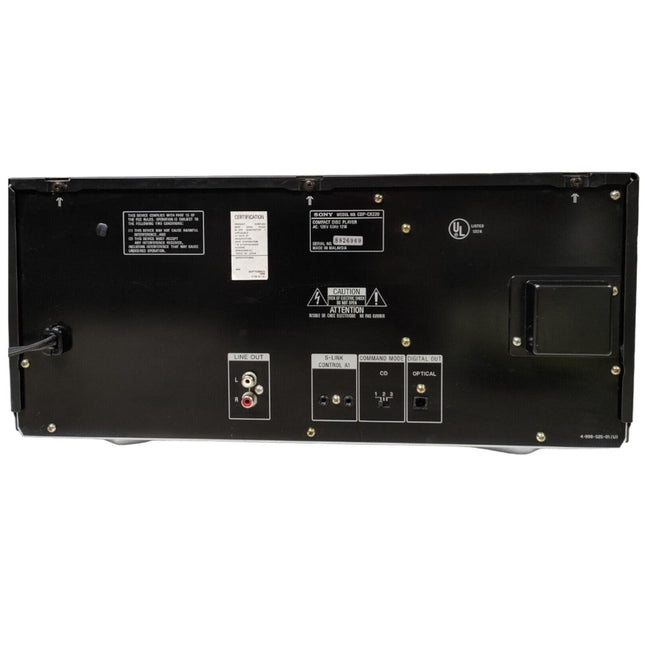 Sony CDP-CX220 Mega Storage 200 Compact Disc CD Player back