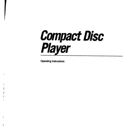 Sony CDP-X555ES CD Player Owners Manual