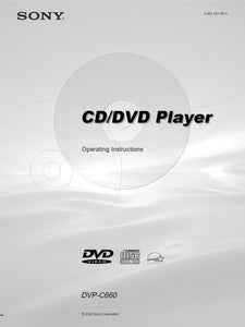 Sony DVP-C660 DVD Player Owners Manual