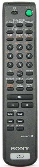 Original SONY RM-DX300 Remote Control for the CDP-CX300 CDP-CX335 CDP-CX355