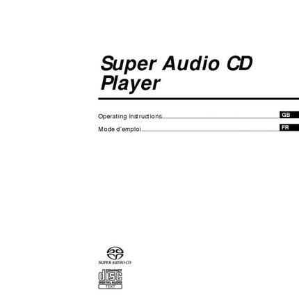 Sony SCD-C333ES Super Audio CD Player Owners Manual