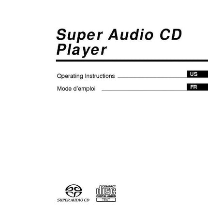 Sony SCD-XE670 Super Audio CD Player Owners Manual