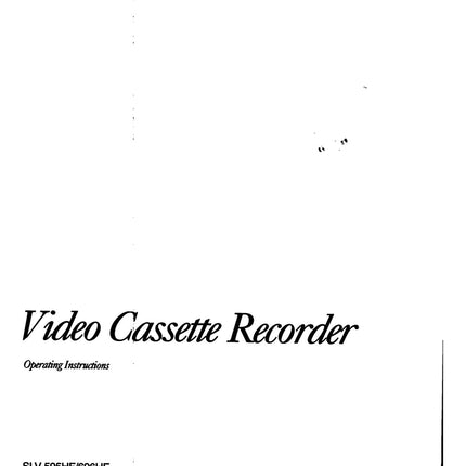 Sony SLV-595HF VCR Owners Manual