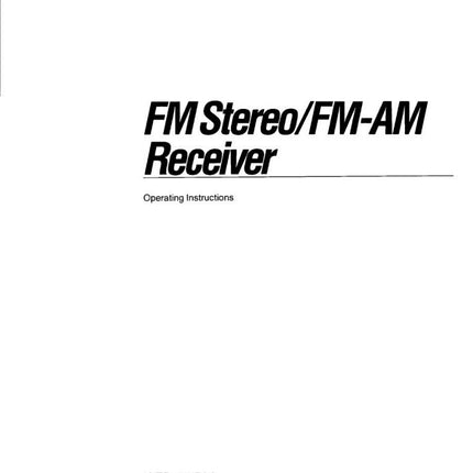 Sony STR-AV720 Receiver Owners Manual